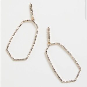 NWT Maurices’ gold rhinestone drop earrings